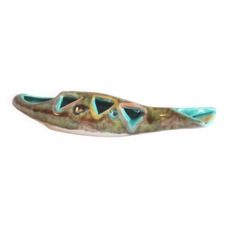 Fish shaped ceramic bowl by Elio Schiavon, Italy 1950s