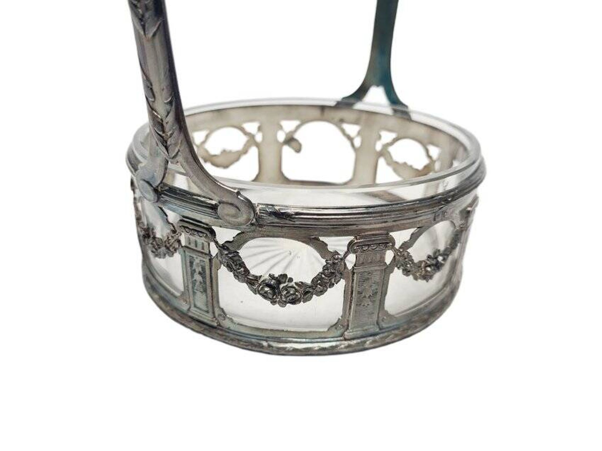 Antique Art Nouveau basket, France, 1900s