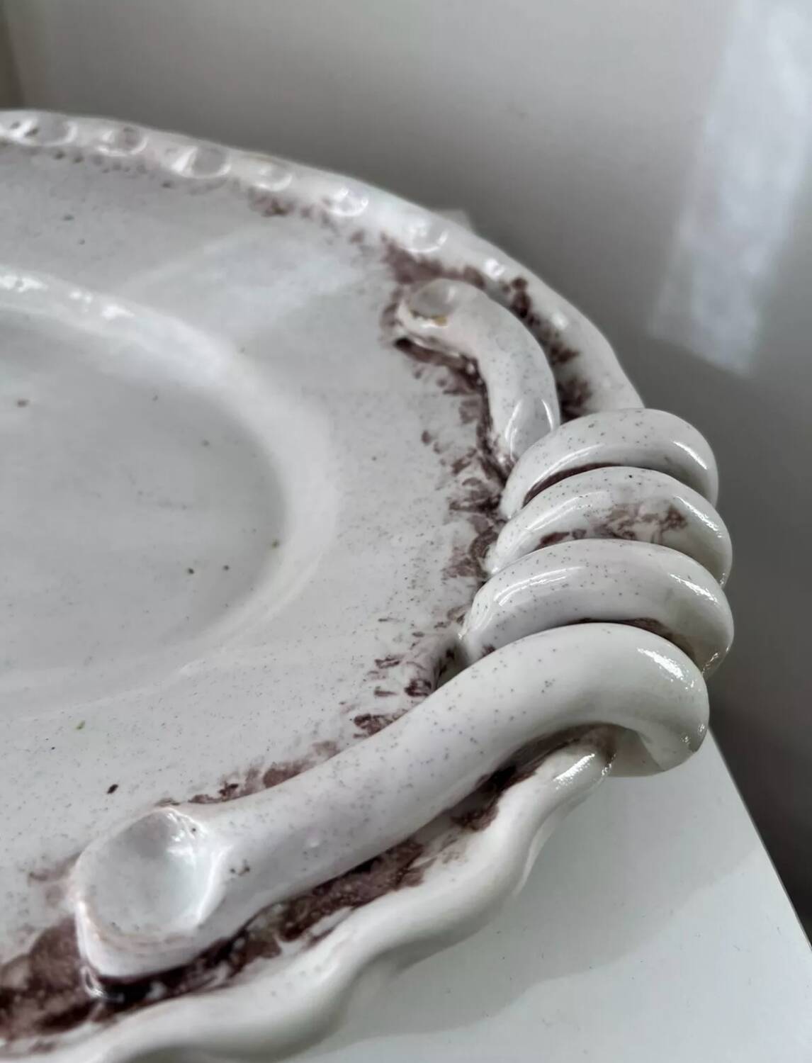 Large ceramic dish Marc Roussel Cliousclat Lembo Vallauris