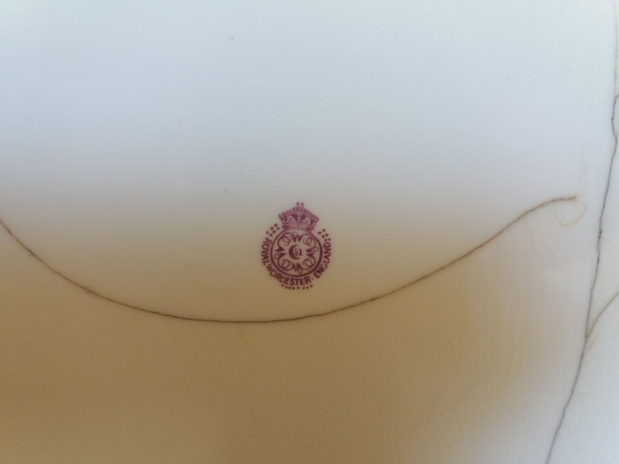 Plateau anglais Kirby Beard and Co et Royal Worcester 1911 Art Déco
