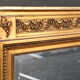 Gold beveled rectangular mirror 126x80cm