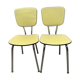 Pair of Formica textile chairs