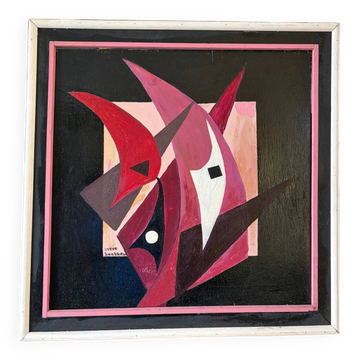 Abstract composition signed