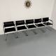 Lot of 5 tubular metal leather chairs designed by Mart Stam, Bauhaus, 1970s.
