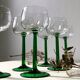 6 elegant green green white wine glasses from Alsace, brand Luminarc Verrerie D'Arques design