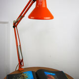 Orange adjustable achitect table lamp by tep, 1970s