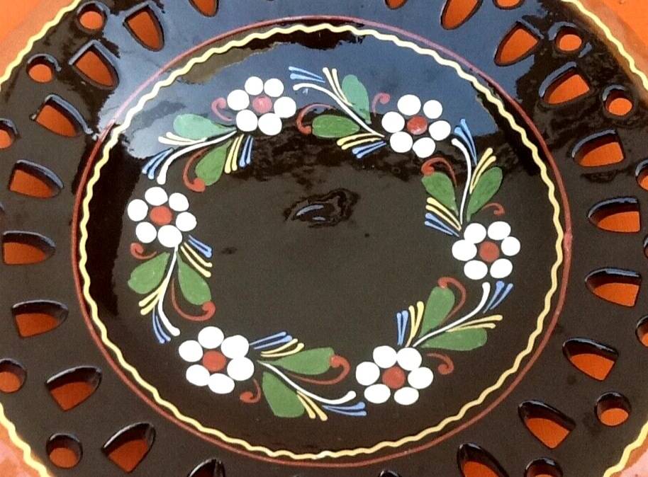 1960s Openwork Dish Traditional Ceramics HMV Manufacture Hungary