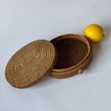 Woven rattan box 1960