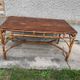 Vintage rattan dining table 70s
