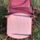 Armchair Voltaire or shepherdess and foot rest in pink velvet Louis XVI