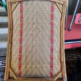 Braided rattan armchair