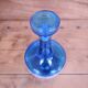 Deep Caribbean blue vintage glass carafe made in Belgium.