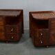 1935s pair of rare Art Deco bedside tables, Czechoslovakia