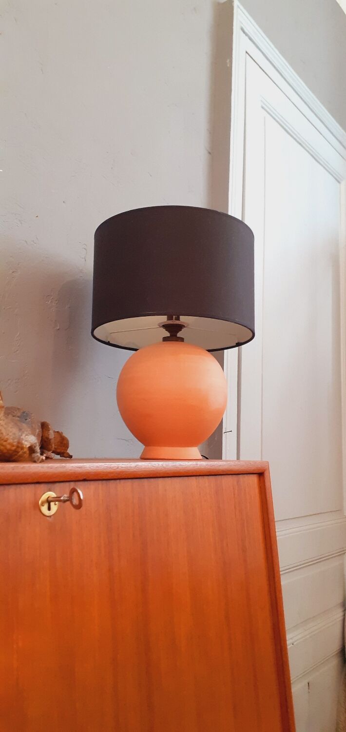 Lampe vintage en terre cuite année 40