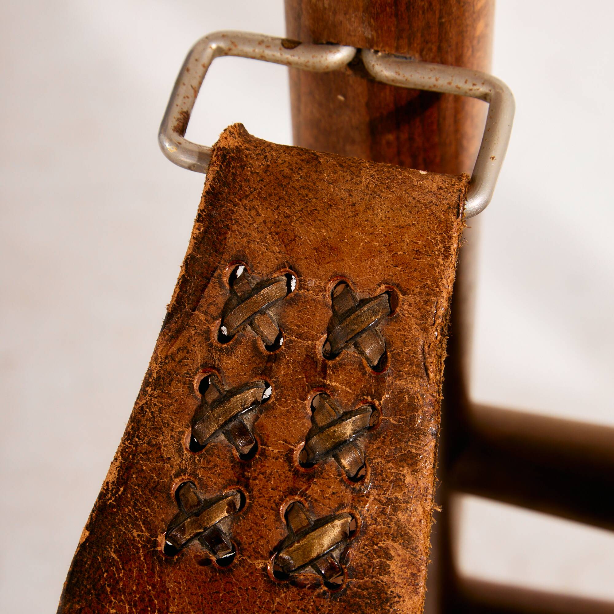 Hungarian calf leather lounge chair and ottoman, set of 2