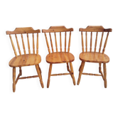 Set of 3 "Windsor" western spirit bistro chairs.
