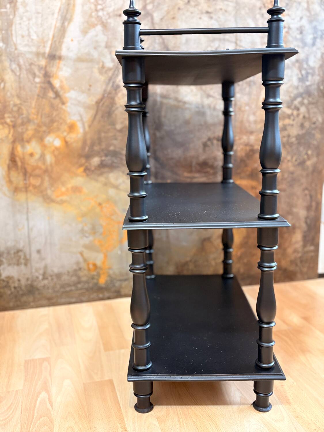 Antique black patinated shelf