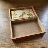 Old wooden game box, vintage
