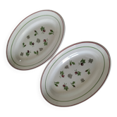 Pair of ironstone bowls – stylized flowers from the 50s