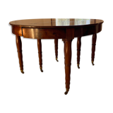 Solid wood dining table with extension