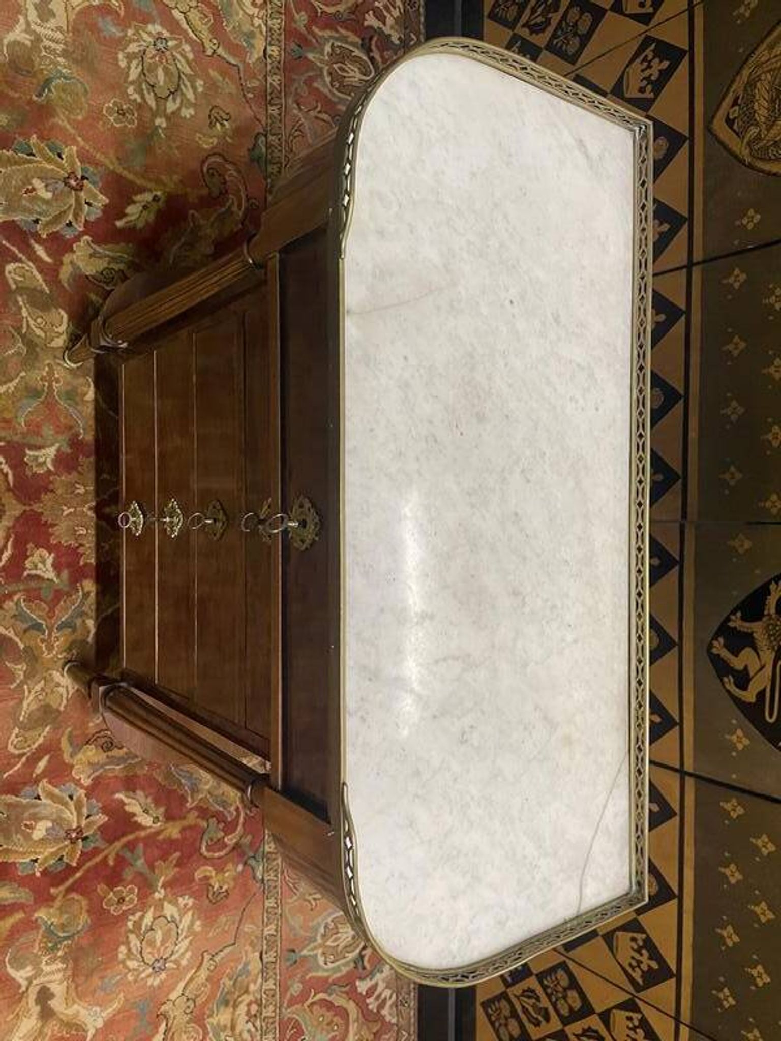 Louis XVI style mahogany entrance console
