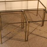 A triptych of tables, brass, 1970
