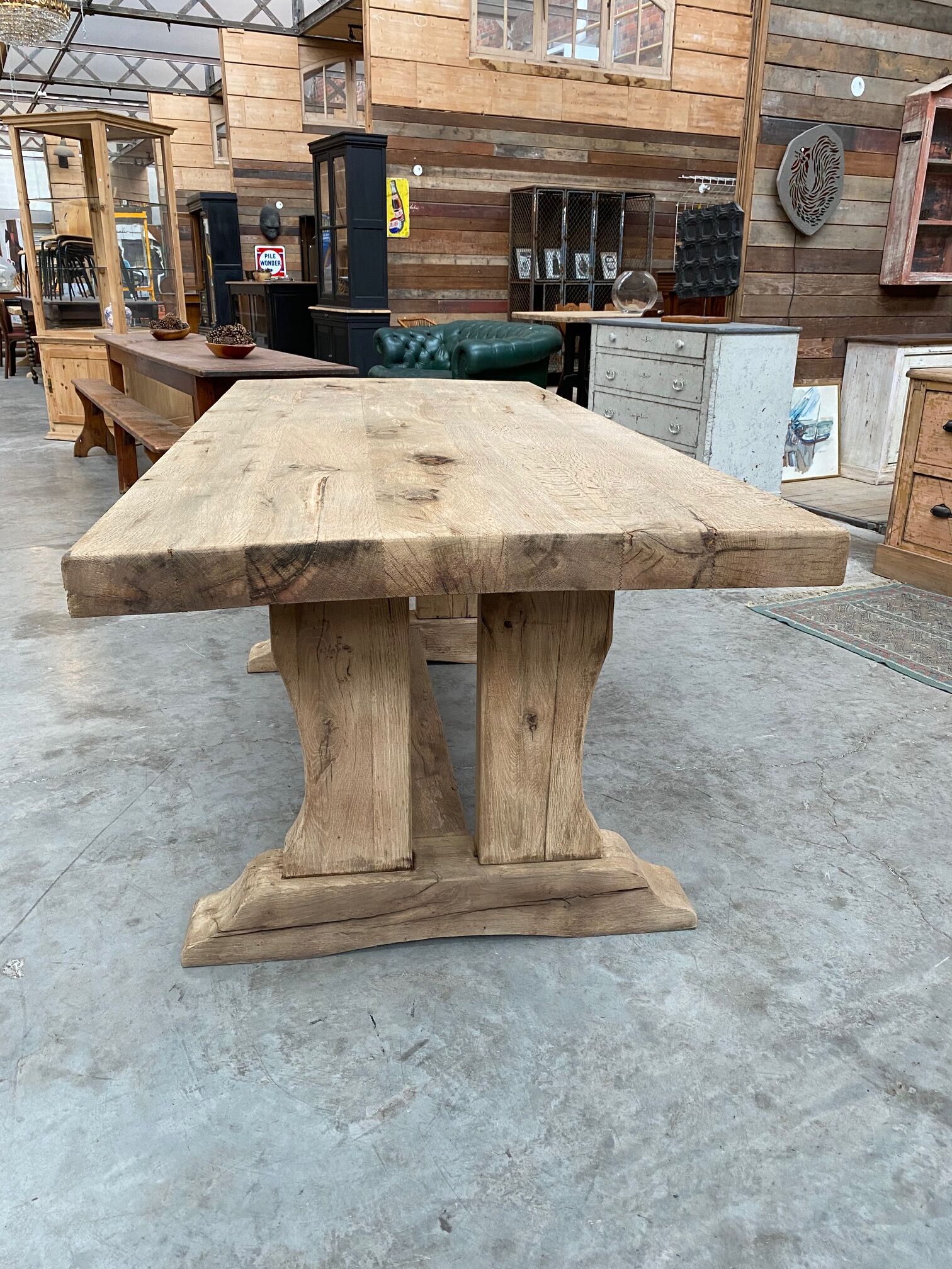 Solid oak farmhouse table