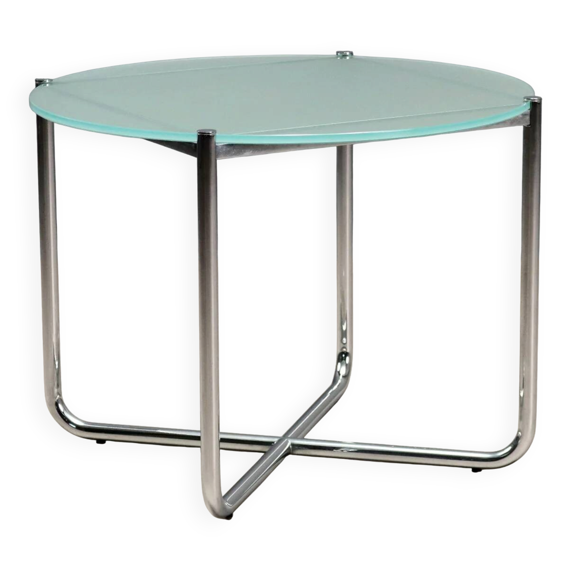 Knoll E01M coffee table designed by Mies van der Rohe, metal, 1990s.