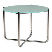 Table basse Knoll E01M design Mies van der Rohe métal années 1990