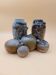 Stoneware vase with Japanese-style decoration, signed.