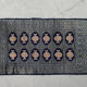 Tapis vintage pakistanais noir bleu oriental bukhara d’ikea, années 1960