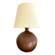 Lampe céramique, câble 2 M tissu neuf, abat-jour coton
