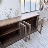 Enfilade display cabinet, solid oak, 1920.