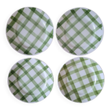 La Redoute x Selency set of 4 green dinner plates
