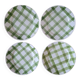 La Redoute x Selency set of 4 green dinner plates