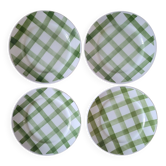 La Redoute x Selency set of 4 green dinner plates