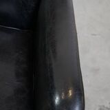 Luxurious and comfortable sheepskin armchair in a unique, stately black color