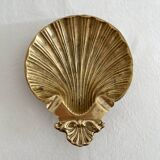 Vintage bronze shell ashtray