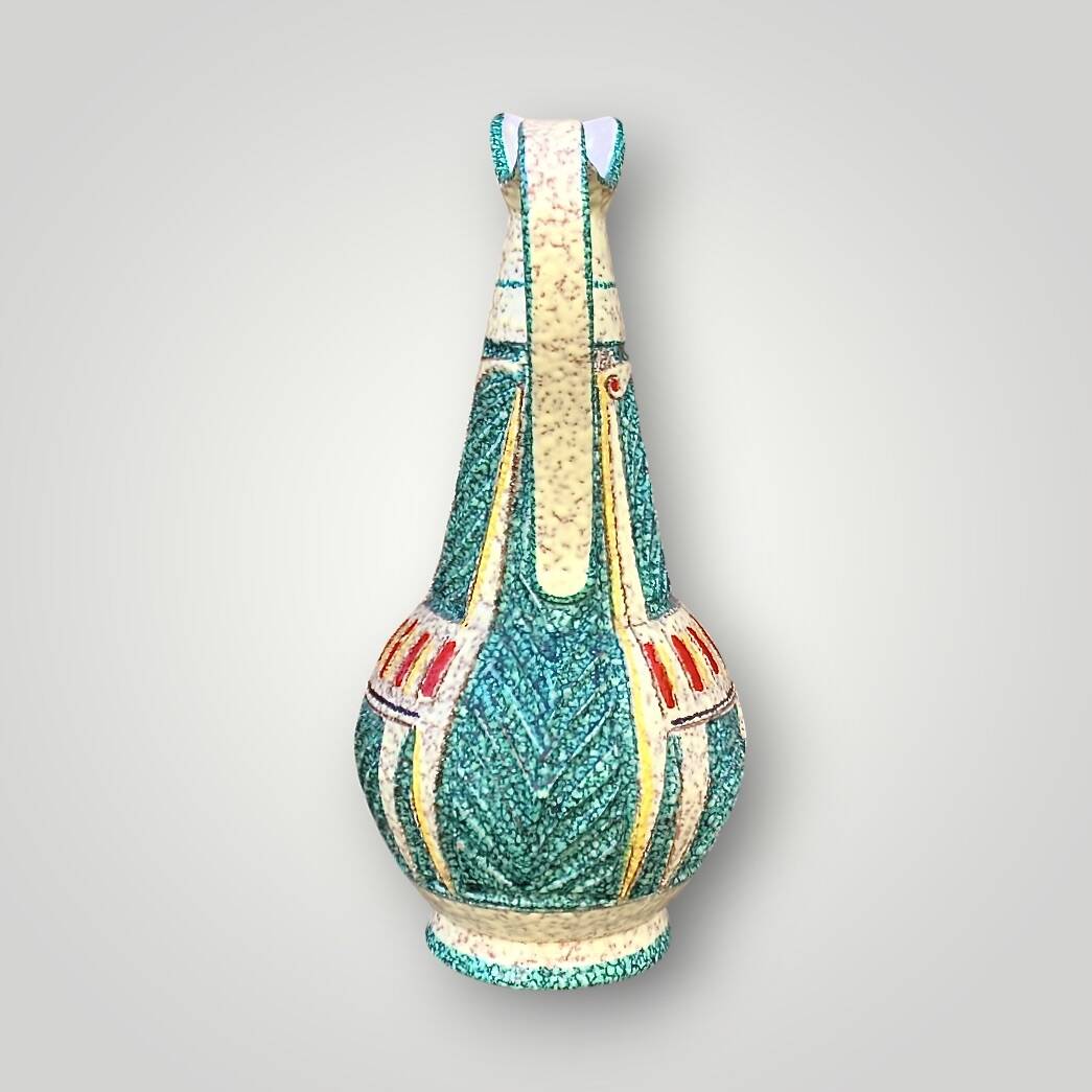 Pichet/vase vintage en céramique émaillée – estampillé Italy 63/69