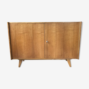 Light oak storage cabinet by Jiroutek, circa 1960