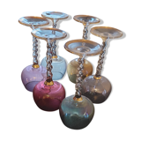 Colored crystal glasses