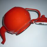 Théière fer émaillé rouge