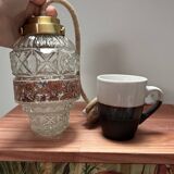 Vintage globe lamp with flower patterns
