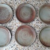 Stoneware service signed 3 courses and 6 plates