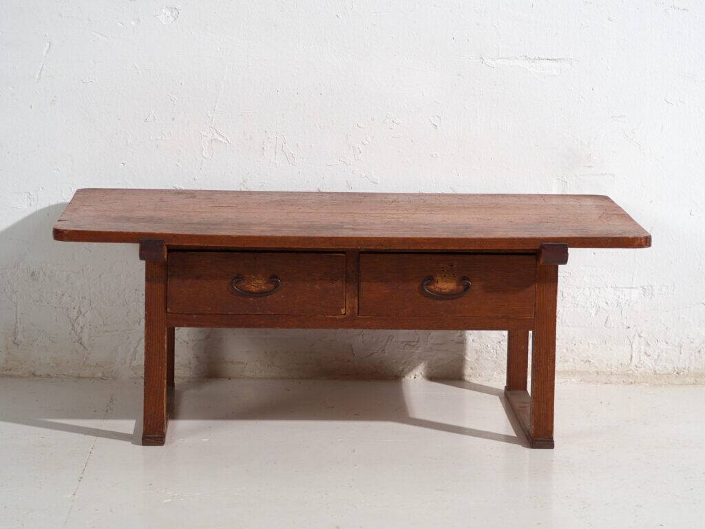 Table basse japonaise ancienne avec tiroirs – période Showa (c.1926-1970) #65