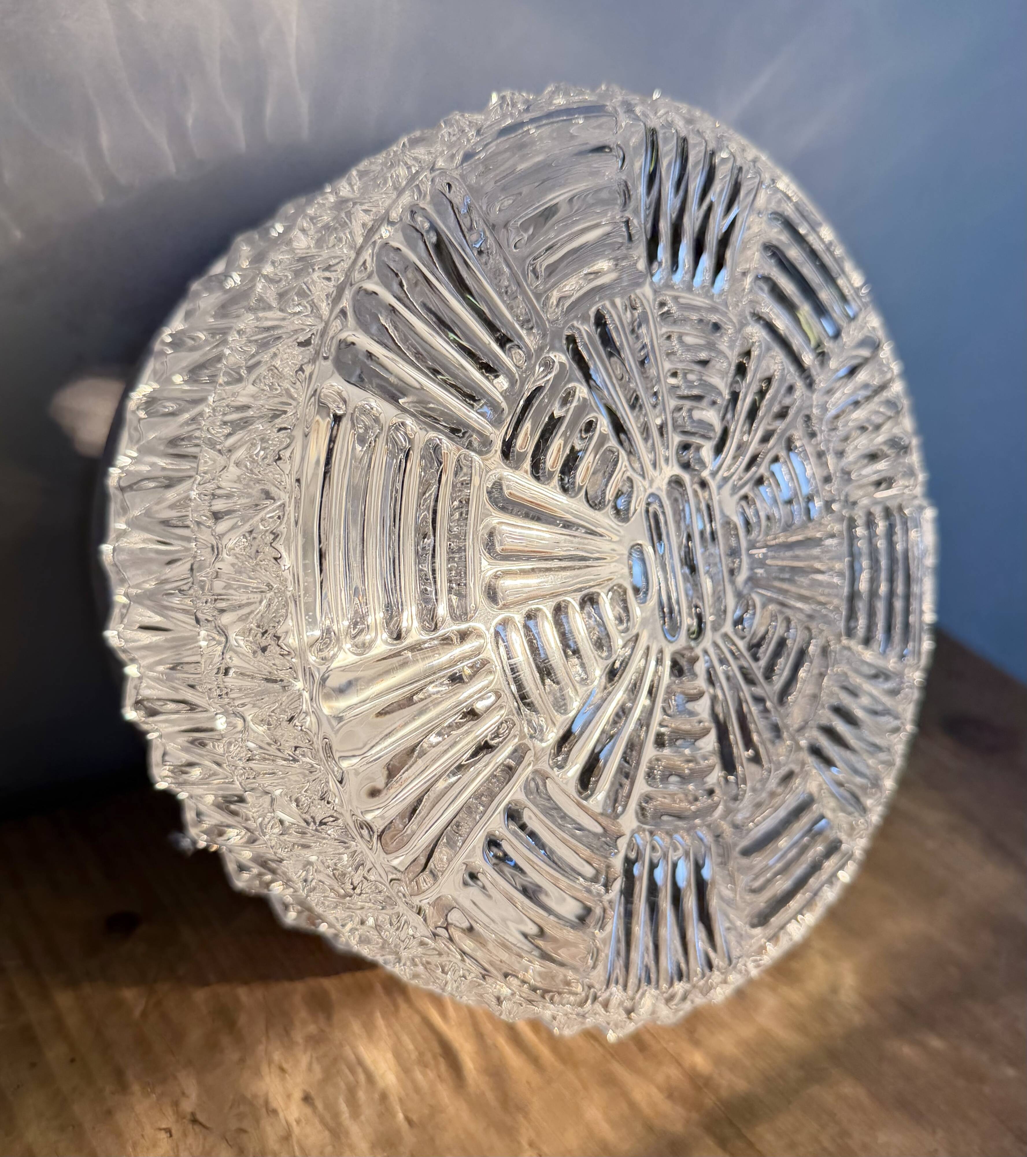Vintage Glass Wall or Ceiling Light, 1970s
