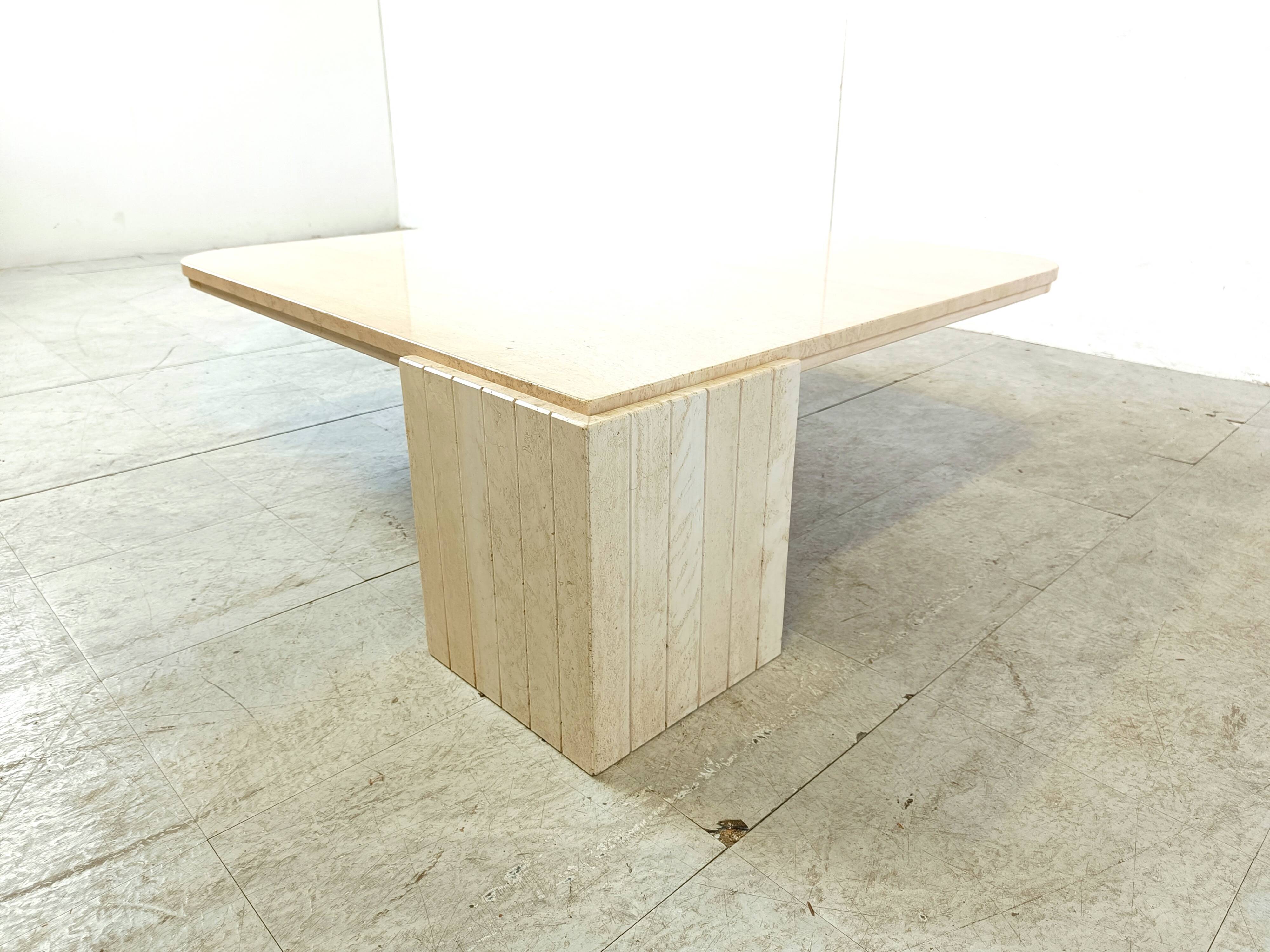 Travertine Coffee Table 1970s, Italy