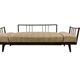 Vintage extendable wooden two-seater sofa / KNOLL sofa