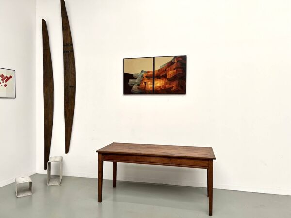 Table en chêne et merisier, 1950