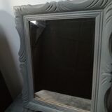 Mirror patinated in grey 52x42cm